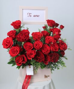 Cajas de Flores para regalar con mensaje personalizado