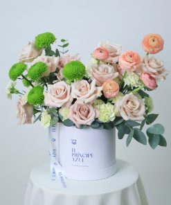 Arreglo elegante de flores pasteles